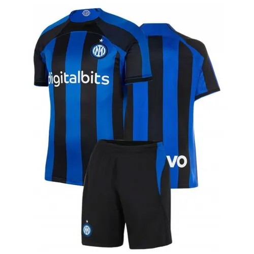 Форма NO NAME футбольная, футболка и шорты, размер 46, черный, синий