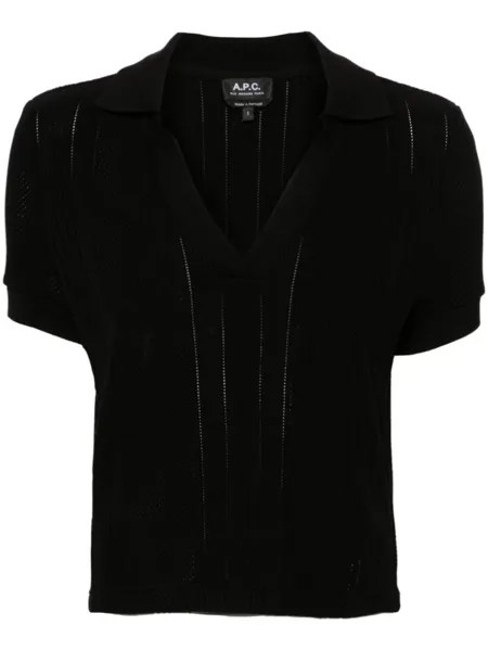 A.P.C. фактурная рубашка поло, черный