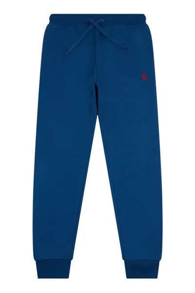 Мужские беговые брюки Insignia из флиса синего цвета U.S. Polo Assn, синий