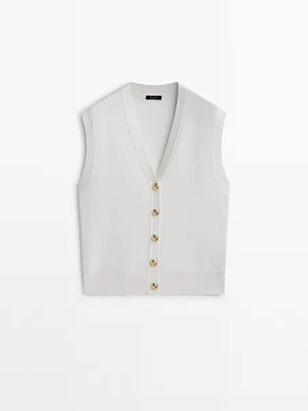 Жилет женский Massimo Dutti 573651025 белый XS (доставка из-за рубежа)