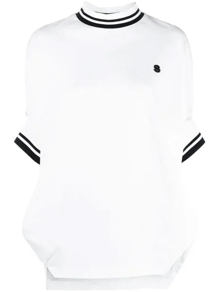 Sacai блузка с вышитым логотипом