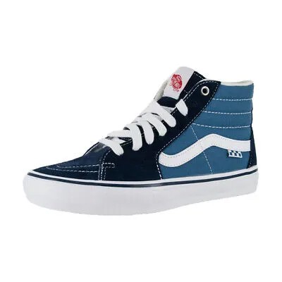 Кроссовки Vans Skate Sk8-Hi (темно-синий/белый) Высокие кеды Skate