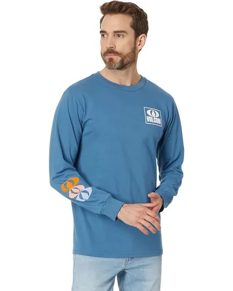 Футболка Volcom Stone Badge Long Sleeve, цвет Dark Blue