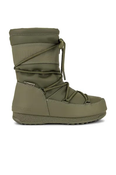 Ботинки MOON BOOT Mid Rubber WP, хаки