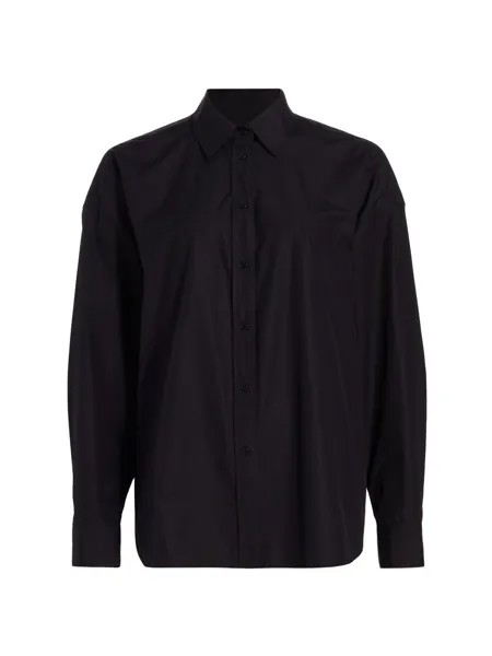 Рубашка Mael Oversized с пуговицами спереди Nili Lotan, черный