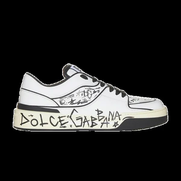 Кроссовки Dolce & Gabbana New Roma Low 'Allover Graffiti - White', белый