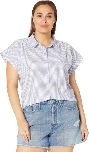Рубашка Madewell Plus Hilltop Shirt in Seersucker Gingham Check, цвет Summer Peri