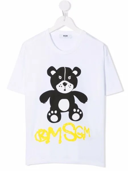 MSGM Kids футболка с принтом