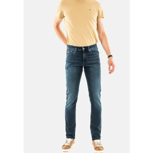 Джинсы зауженные Tommy Jeans, размер 32/34, темно-синий