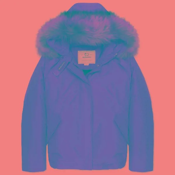 Женская куртка парка Woolrich Arctic Raccoon Short коричневый, Размер M