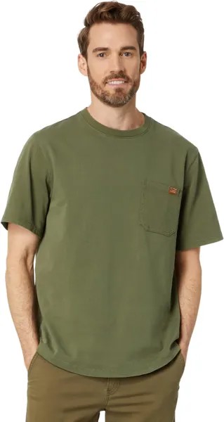 Хлопковая футболка с короткими рукавами и карманами BeanBuilt L.L.Bean, цвет Deep Olive
