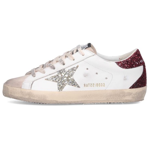 Кроссовки Golden Goose Super-Star Skateboarding Shoes Women's Low-top White/Red, белый/красный