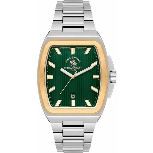 Наручные часы SANTA BARBARA POLO & RACQUET CLUB Legend, серебряный, зеленый