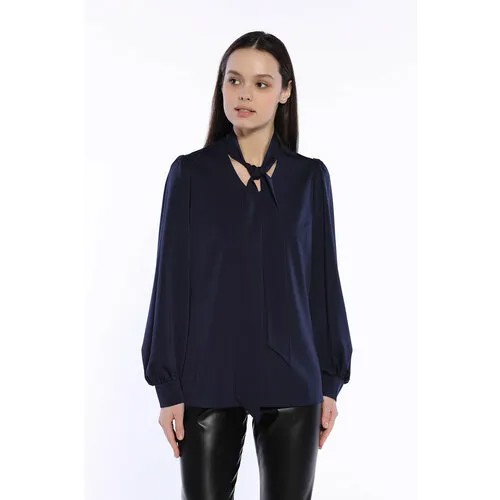 Блуза  EMANSIPE, размер 56, черный, синий