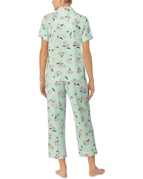 Пижамный комплект Kate Spade New York Short Sleeve Notch Cropped PJ Set, цвет Frog Floral