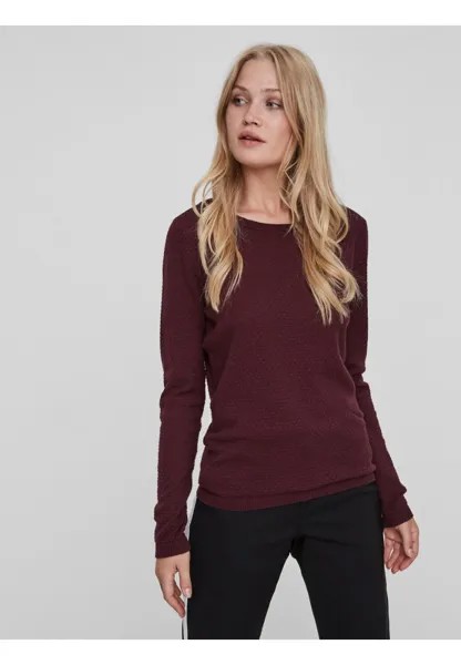 Джемпер Vero Moda Vmcare Structure Ls O-Neck Ga Noos, бордо