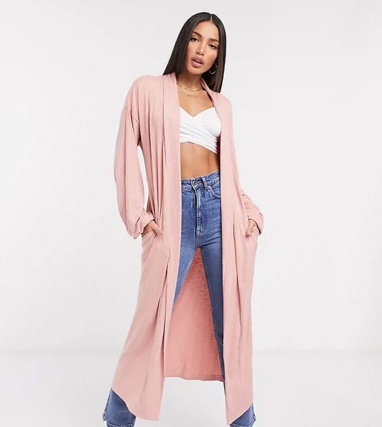 Розовый кардиган эксклюзивно для ASOS DESIGN Tall-Серый