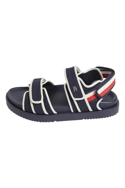 Сандалии с липучкой и логотипом Tommy Hilfiger, белый