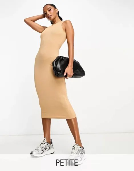 Платье миди из джерси Vero Moda Petite бежевого цвета