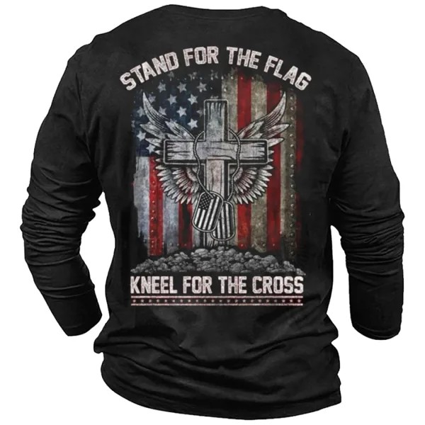 Stand For The Flag Knee For The Cross Мужская футболка