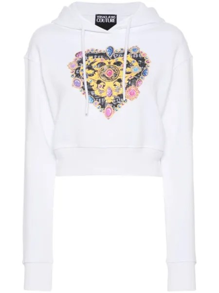 Versace Jeans Couture худи с логотипом, белый