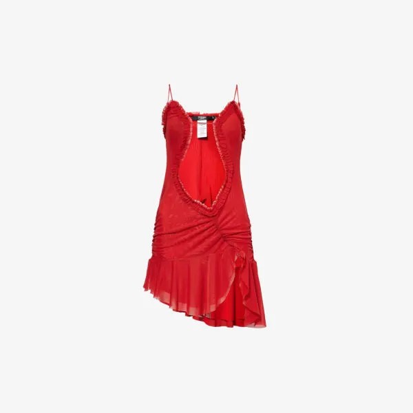 Сетчатое мини-платье fatale с v-образным вырезом Jaded London, красный