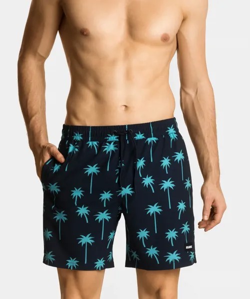 Пляжные шорты мужские Atlantic, 1 шт. в уп., полиэстер, темно-синие, KMB-205