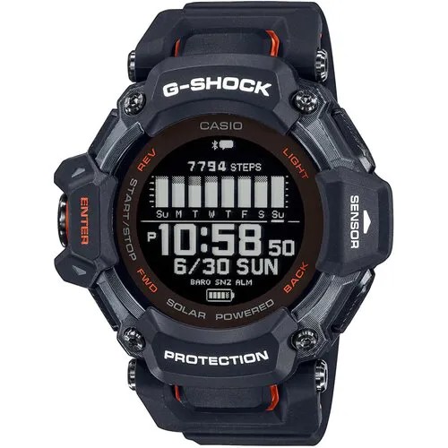 Наручные часы CASIO G-Shock GBD-H2000-1A, черный, оранжевый