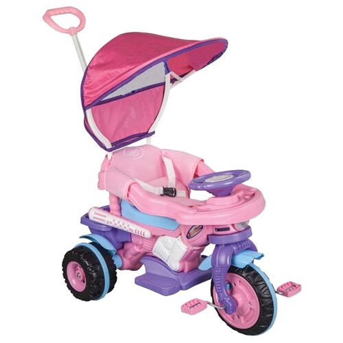 Трехколесный велосипед pilsan 07/134 Maxi Bike Lux розово-фиолетово-голубой