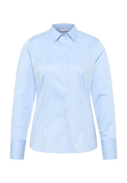 Атласная рубашка REGULAR FIT ETERNA, светло-синий