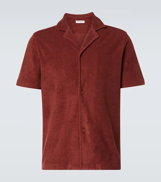 Рубашка-поло Howell из хлопка Orlebar Brown, цвет copper red