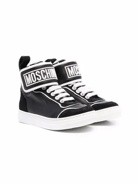 Moschino Kids высокие кроссовки с логотипом