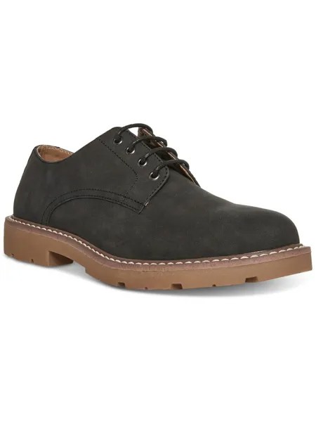 Мужские оксфорды Loxtin из искусственной замши на блочном каблуке Madden, цвет Black Suede
