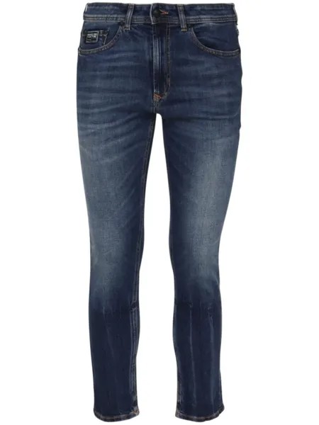 Versace Jeans Couture узкие джинсы с логотипом, синий