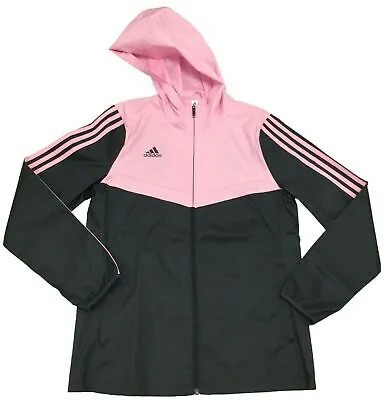 Женская ветровка Adidas темно-серого/настоящего розового цвета AFS Tiro - XL
