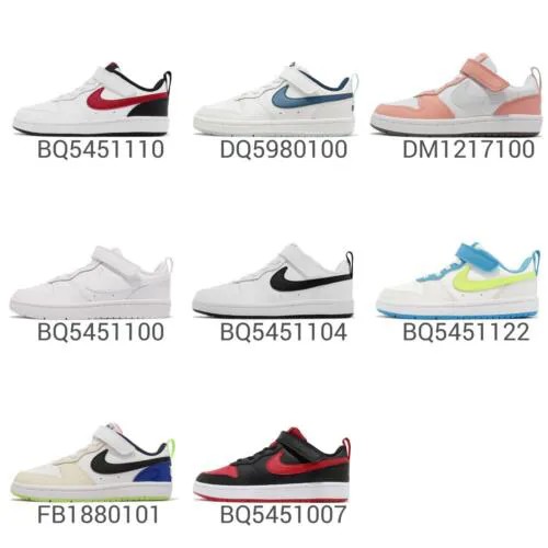 Nike Court Borough Low 2 PSV Kid Preschool Strap Повседневная обувь Кроссовки Pick 1