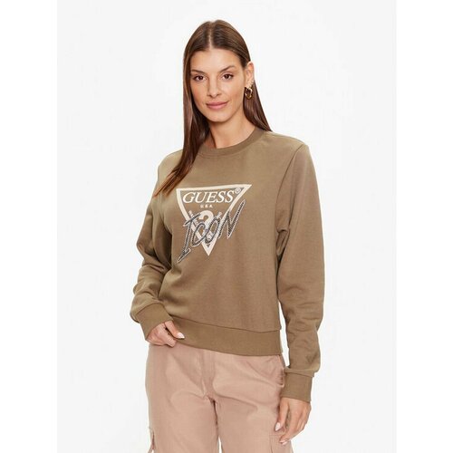 Свитшот GUESS, размер S [INT], коричневый