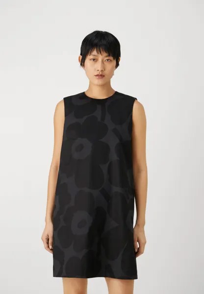 Платье дневное Marimekko SILUETTI UNIKKO DRESS, цвет black/dark grey