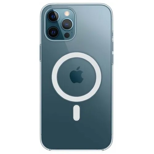 Чехол Magsafe для Apple iPhone 12 Pro Max прозрачный с защитой камеры