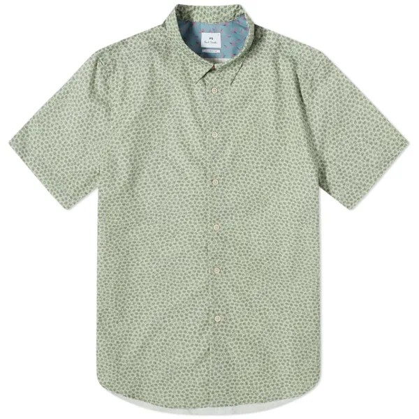 Рубашка с короткими рукавами в разноцветные точки Paul Smith, зеленый