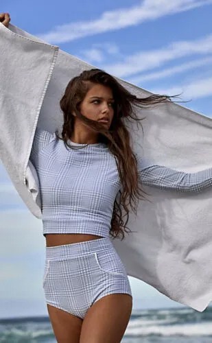 Рашгард в клетку Meadow Gingham Free People Palomar XS