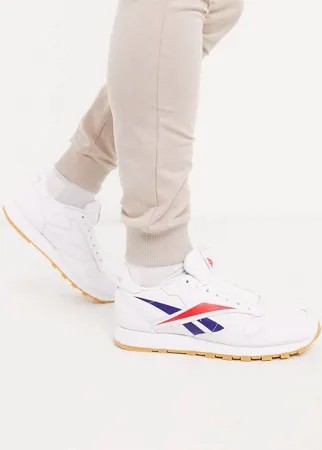 Белые кожаные кроссовки Reebok Classic-Белый