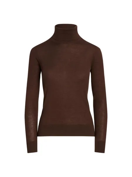 Кашемировый свитер с высоким воротником Ralph Lauren Collection, коричневый