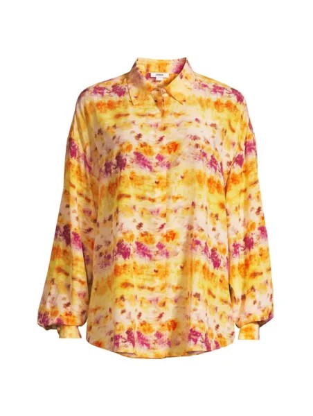 Шелковая блузка с принтом Jason Wu, разноцветный