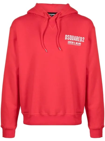 Dsquared2 худи с логотипом, красный