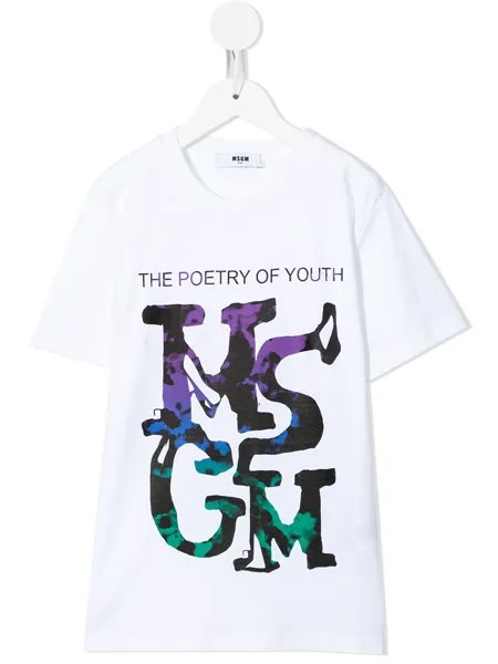 MSGM Kids футболка с логотипом