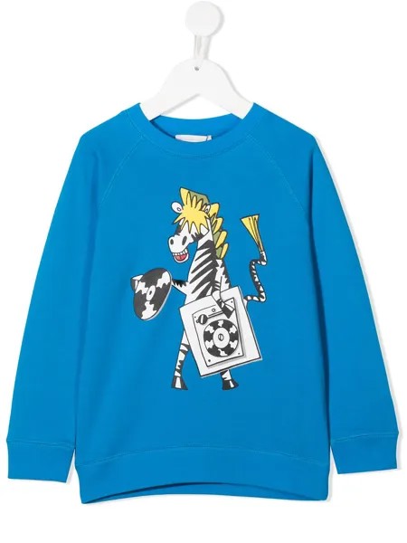 Stella McCartney Kids толстовка с принтом Zebra DJ