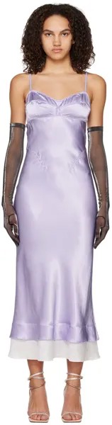 Пурпурное многослойное платье-миди Anna October