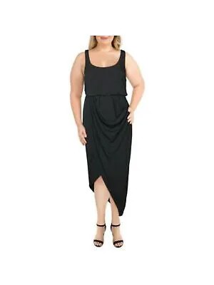 INC Женское черное платье хай-лоу длиной до колена без рукавов с круглым вырезом XS