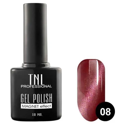Гель-лак TNL Professional Magnet effect, 10 мл, оттенок 08 коричнево-рыжий